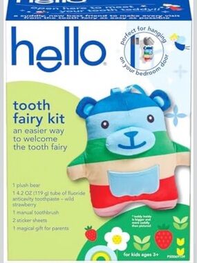 Tooth Fairy Kit Plush Teddy Set in Blue and Green NWT